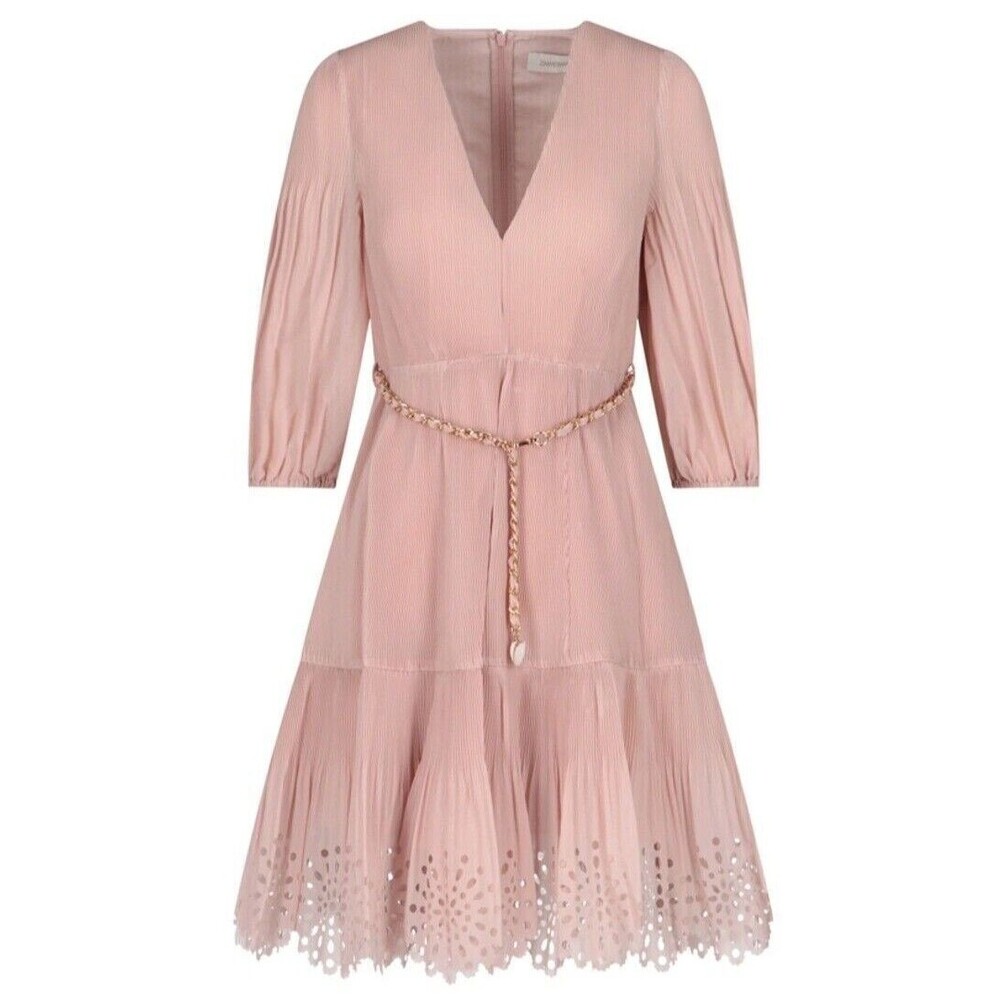 NEW! ZIMMERMANN Pleated Dress ZM 2 / US 8 pink
